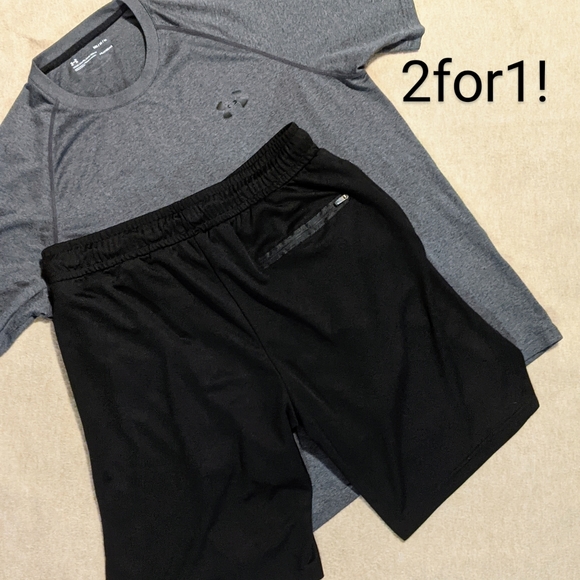 Under Armour Other - Under Armour Shirt w/ Stealth Gym Shorts,lot, Med